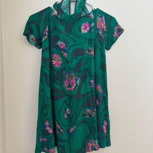 Free People Drift Away Cold Shoulder Green Tunic